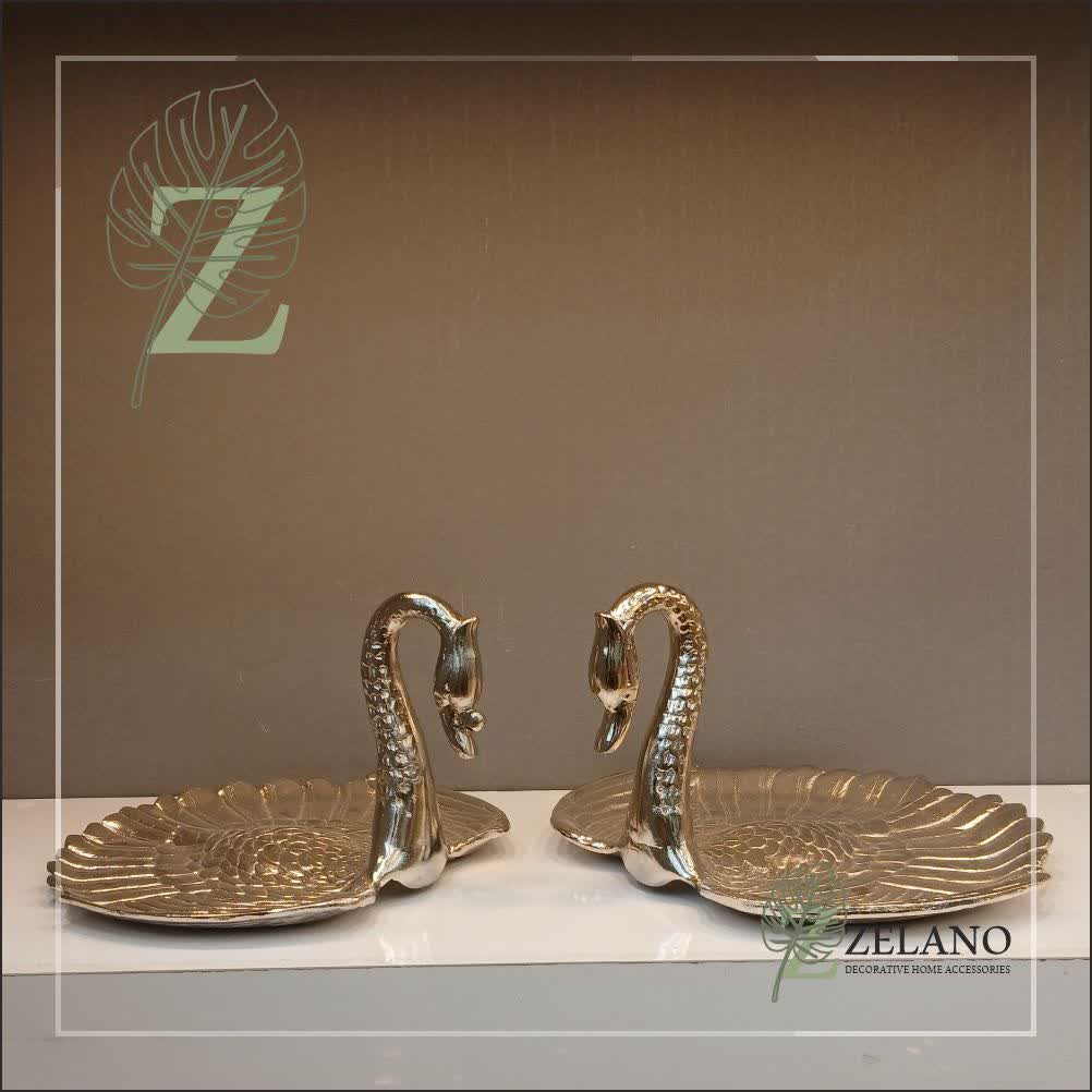 ست پذیرایی آلومینیومی مدل قو رنگ نقره ای