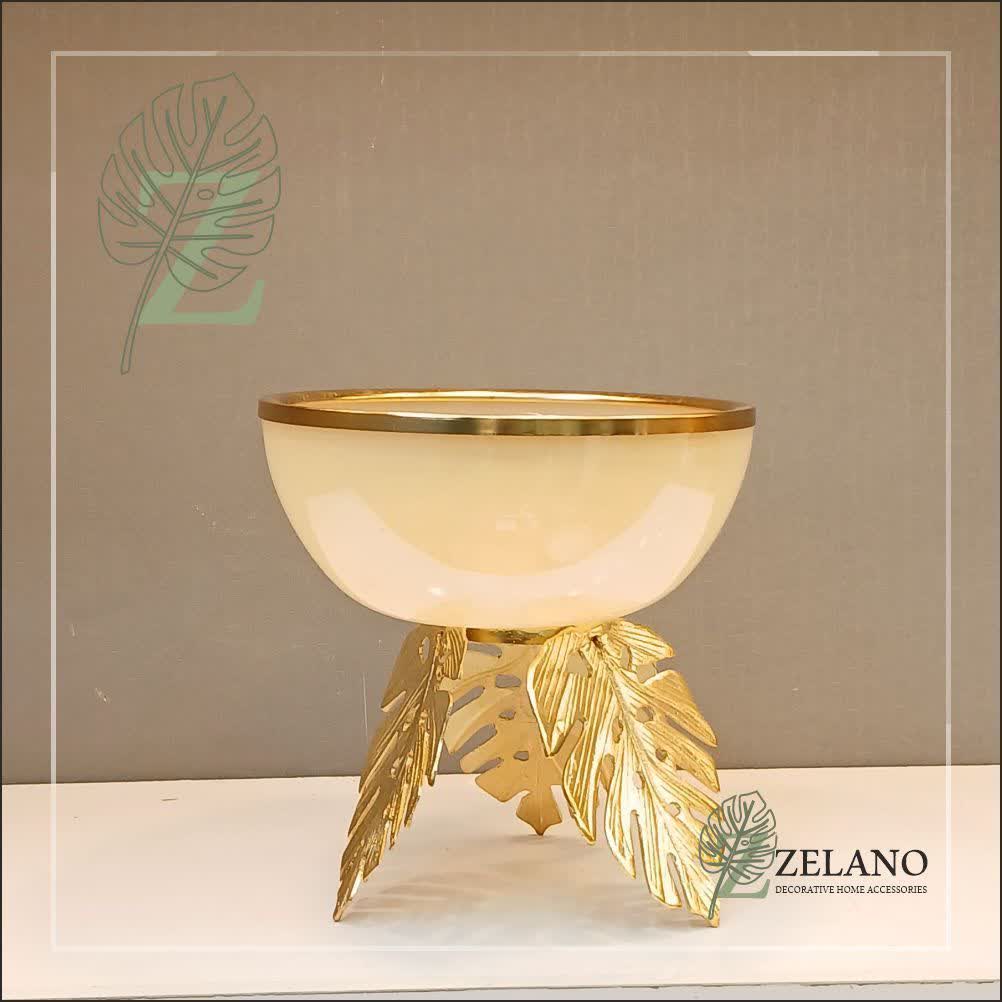 ست پذیرایی چند تکه ترکیب آلومینیوم و بلور رنگ طلایی