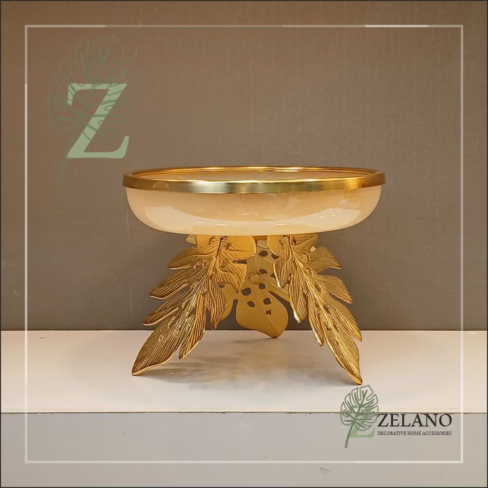 ست پذیرایی چند تکه ترکیب آلومینیوم و بلور رنگ طلایی