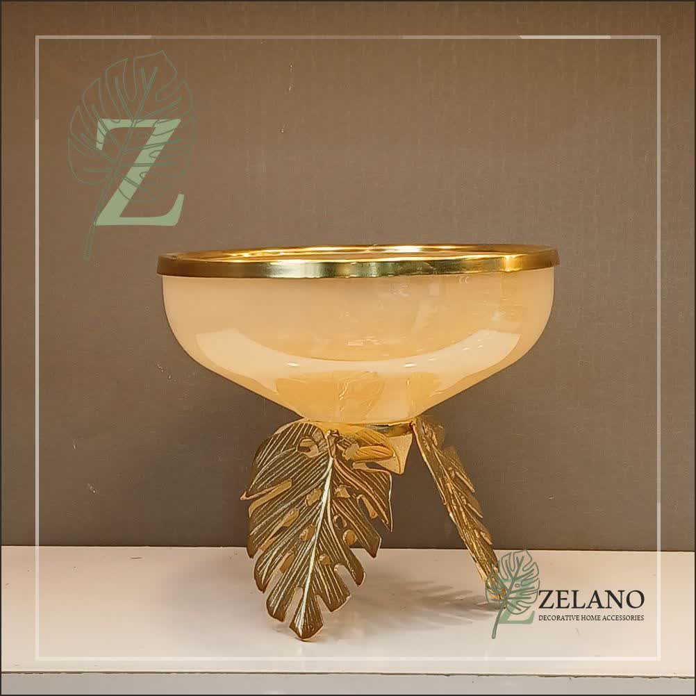 ست پذیرایی چند تکه ترکیب آلومینیوم و بلور رنگ طلایی