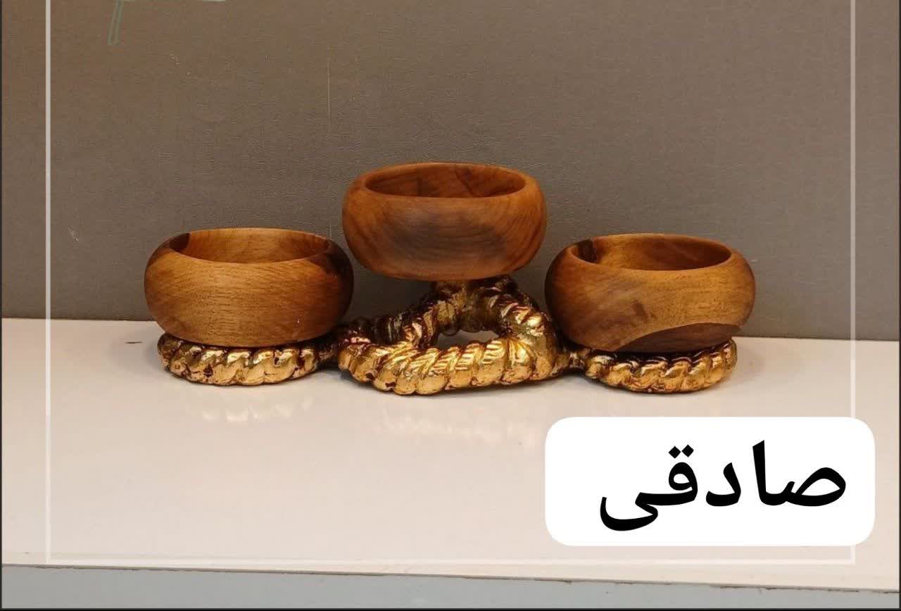 ست پذیرایی ترکیب آلومینیوم و چوب گردو مدل ریسمان