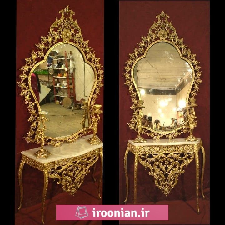 آینه شمعدان آلومینیومی